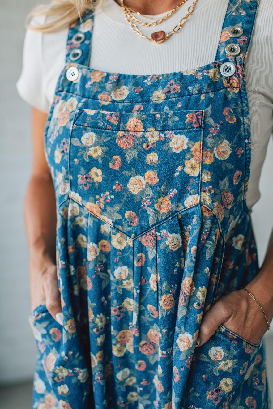 Vintage Rose Denim Overalls(BUY 2 FREE SHIPPING)