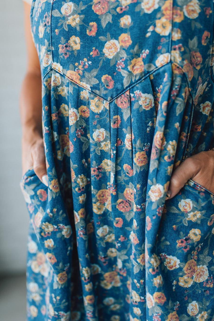 Vintage Rose Denim Overalls(BUY 2 FREE SHIPPING)