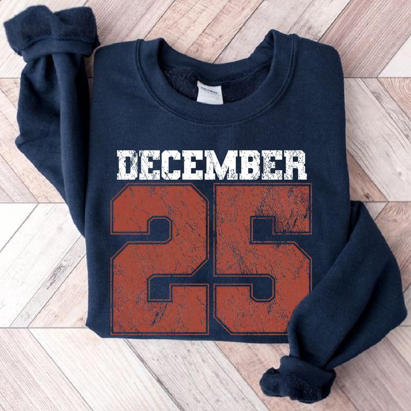 December 25 Retro Christmas Crewneck Sweatshirt (Buy 2 Free Shipping)