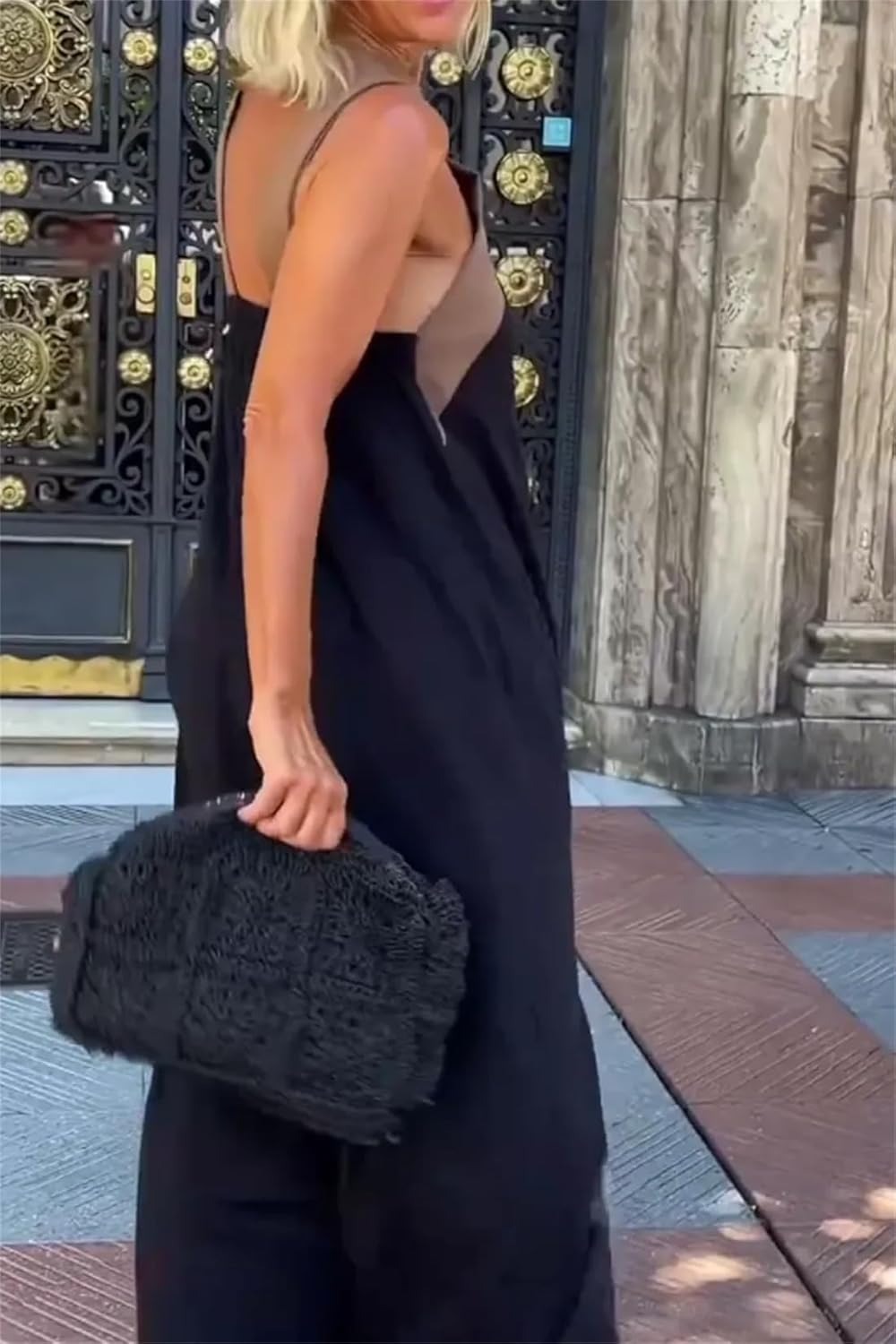 Women's Cross Halter Neck Sleeveless Stitching Dress (Buy 2 Free Shipping)