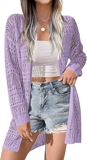 Women's 2025 Summer Lightweight Front Open Bohemian Knit Cardigan(BUY A FREE SHIPPING)