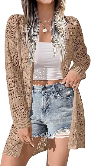 Women's 2025 Summer Lightweight Front Open Bohemian Knit Cardigan(BUY A FREE SHIPPING)