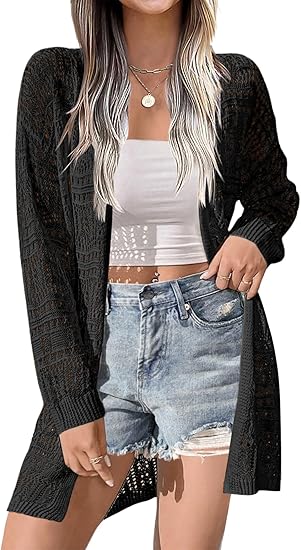 Women's 2025 Summer Lightweight Front Open Bohemian Knit Cardigan(BUY A FREE SHIPPING)