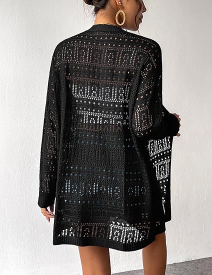 Women's 2025 Summer Lightweight Front Open Bohemian Knit Cardigan(BUY A FREE SHIPPING)