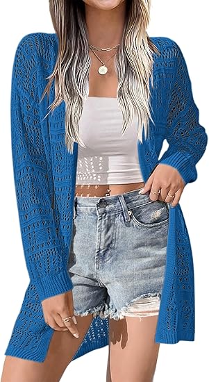 Women's 2025 Summer Lightweight Front Open Bohemian Knit Cardigan(BUY A FREE SHIPPING)