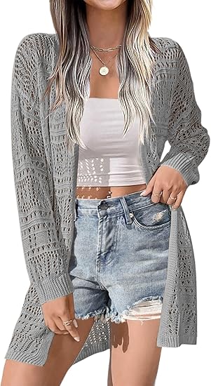 Women's 2025 Summer Lightweight Front Open Bohemian Knit Cardigan(BUY A FREE SHIPPING)
