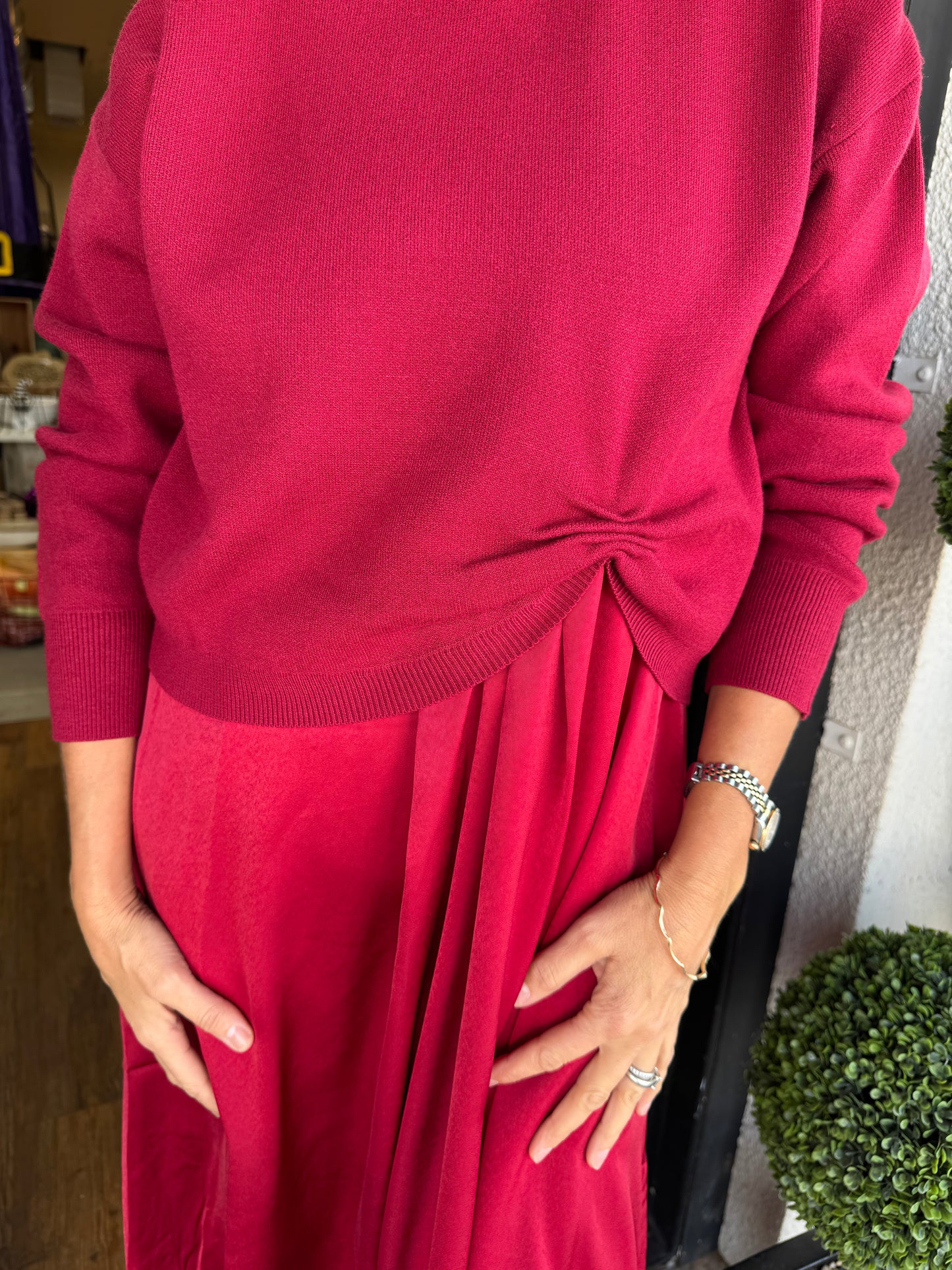 Elegant knitted top + sleeveless dress set（BUY 2 FREE SHIPPING)