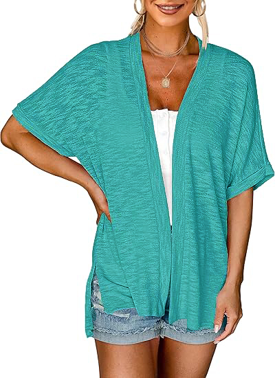 2026 Summer Women's Lightweight Short-Sleeved Casual Loose Fashion Beach Cardigan