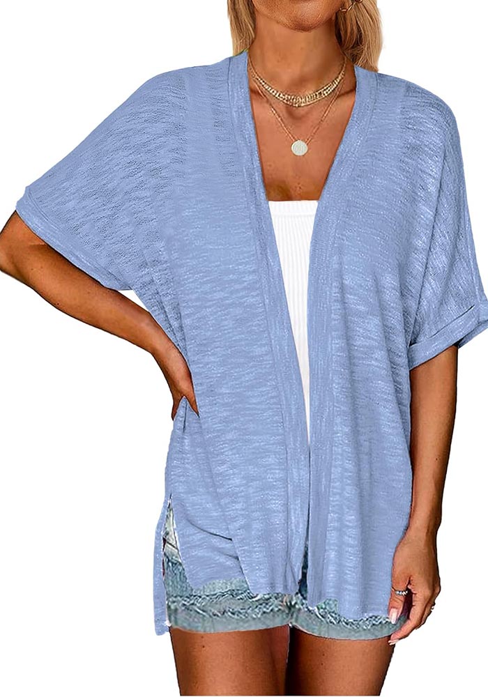 2026 Summer Women's Lightweight Short-Sleeved Casual Loose Fashion Beach Cardigan