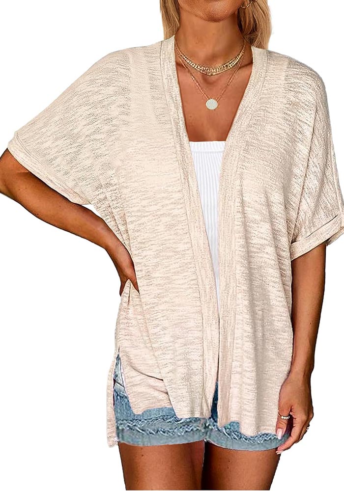 2026 Summer Women's Lightweight Short-Sleeved Casual Loose Fashion Beach Cardigan