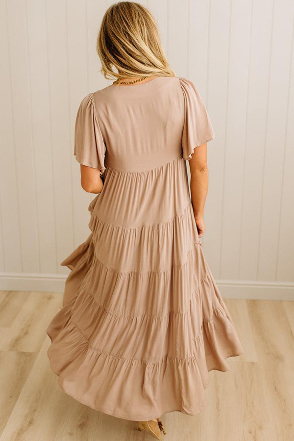 V-neck layered long dress(BUY 2 FREE SHIPPING)