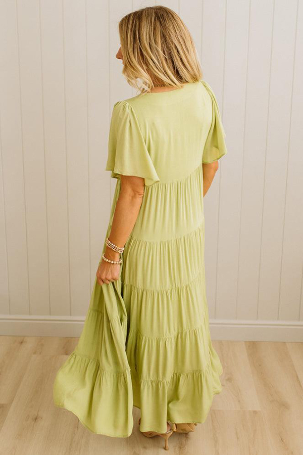 V-neck layered long dress(BUY 2 FREE SHIPPING)