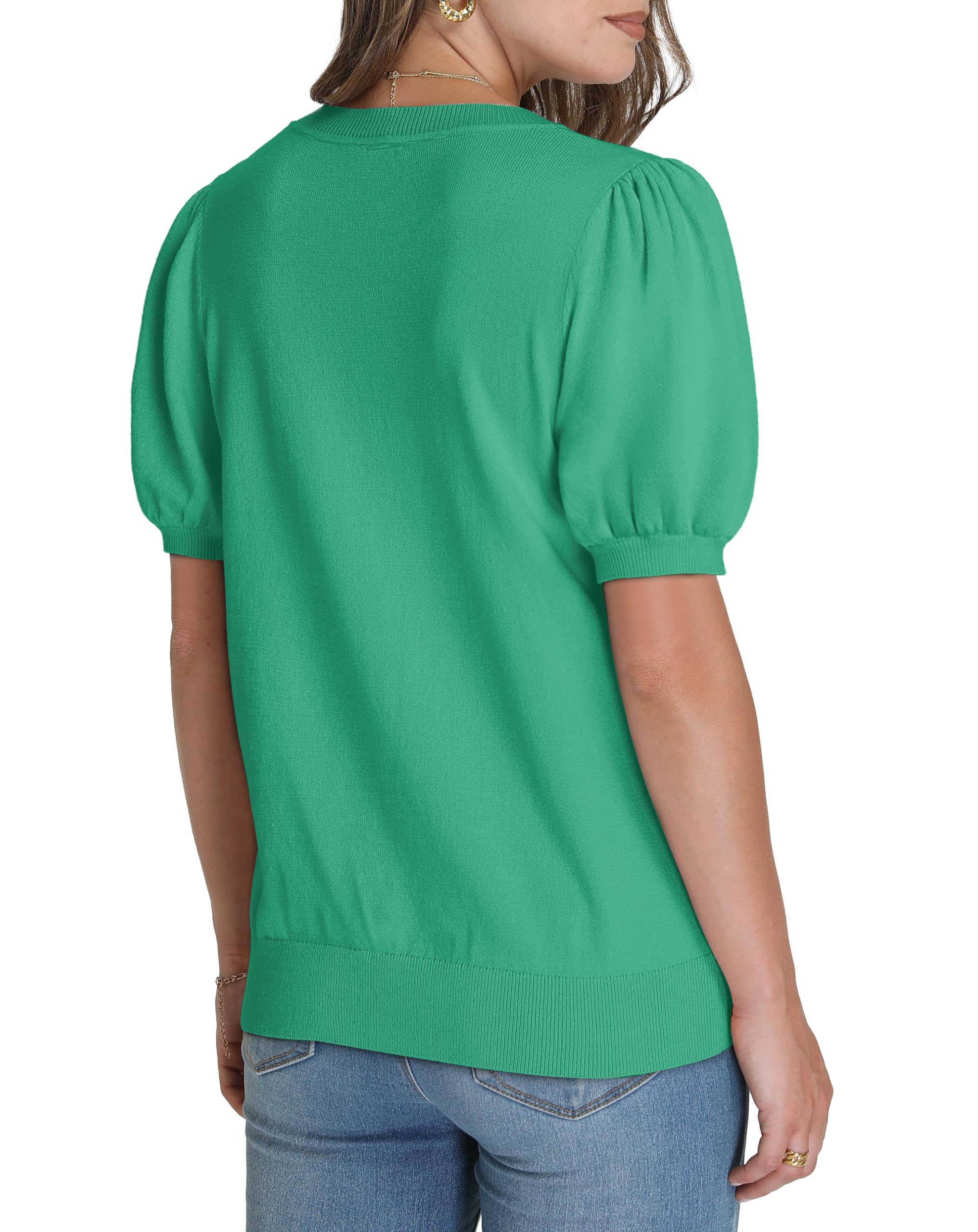 ⏰Hot Sale-Women's Lightweight Puff Short Sleeve Sweater(Buy 2 Free Shipping)