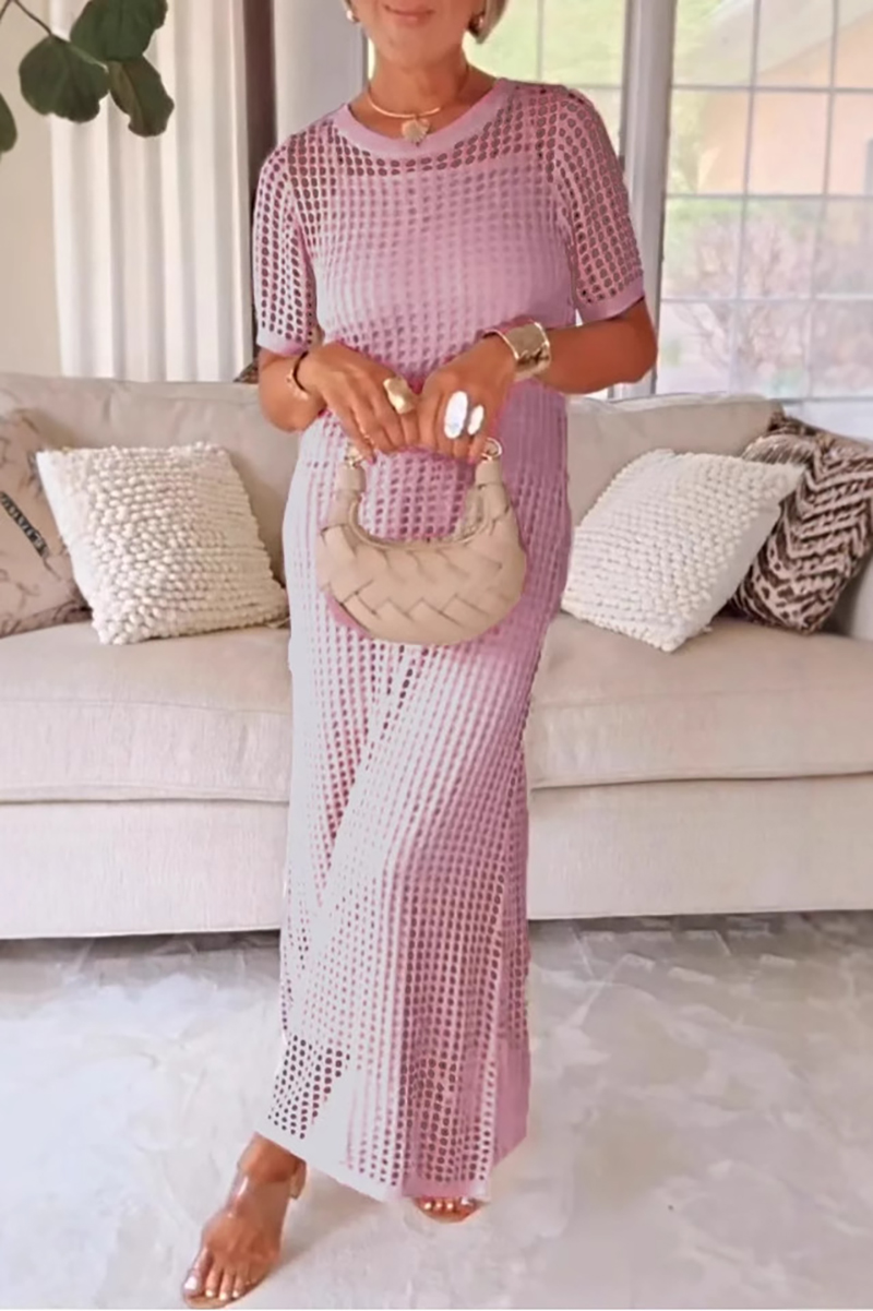 2026 Summer Resort Style Women's Spaghetti Strap Dress with Hollowed-out Cover-up Two-Piece Set(BUY 2 FREE SHIPPING)