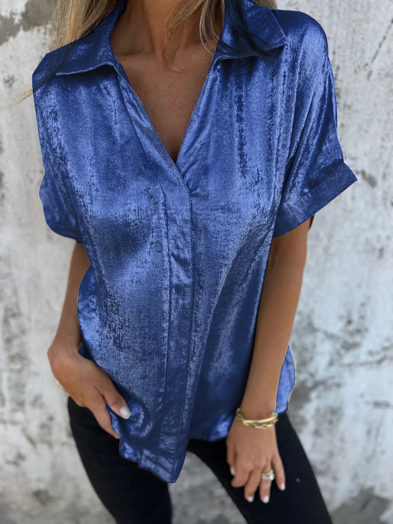 🔥HOT SALE🔥Loose Metallic Shirt(BUY 2 FREE SHIPPING)