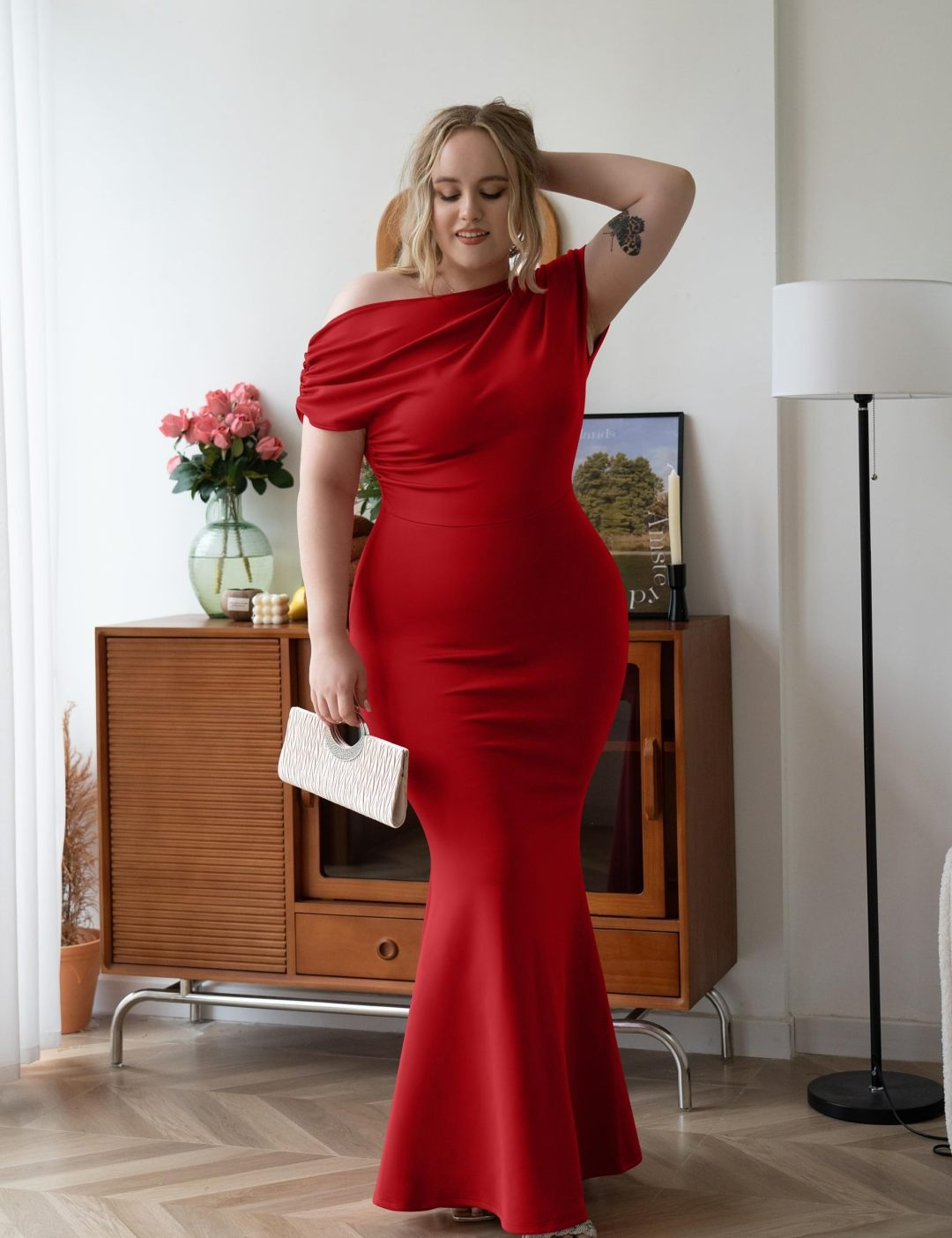 Hot Sale Women's Elegant Sleeveless Off Shoulder Bodycon Long Formal Party Evening Dress