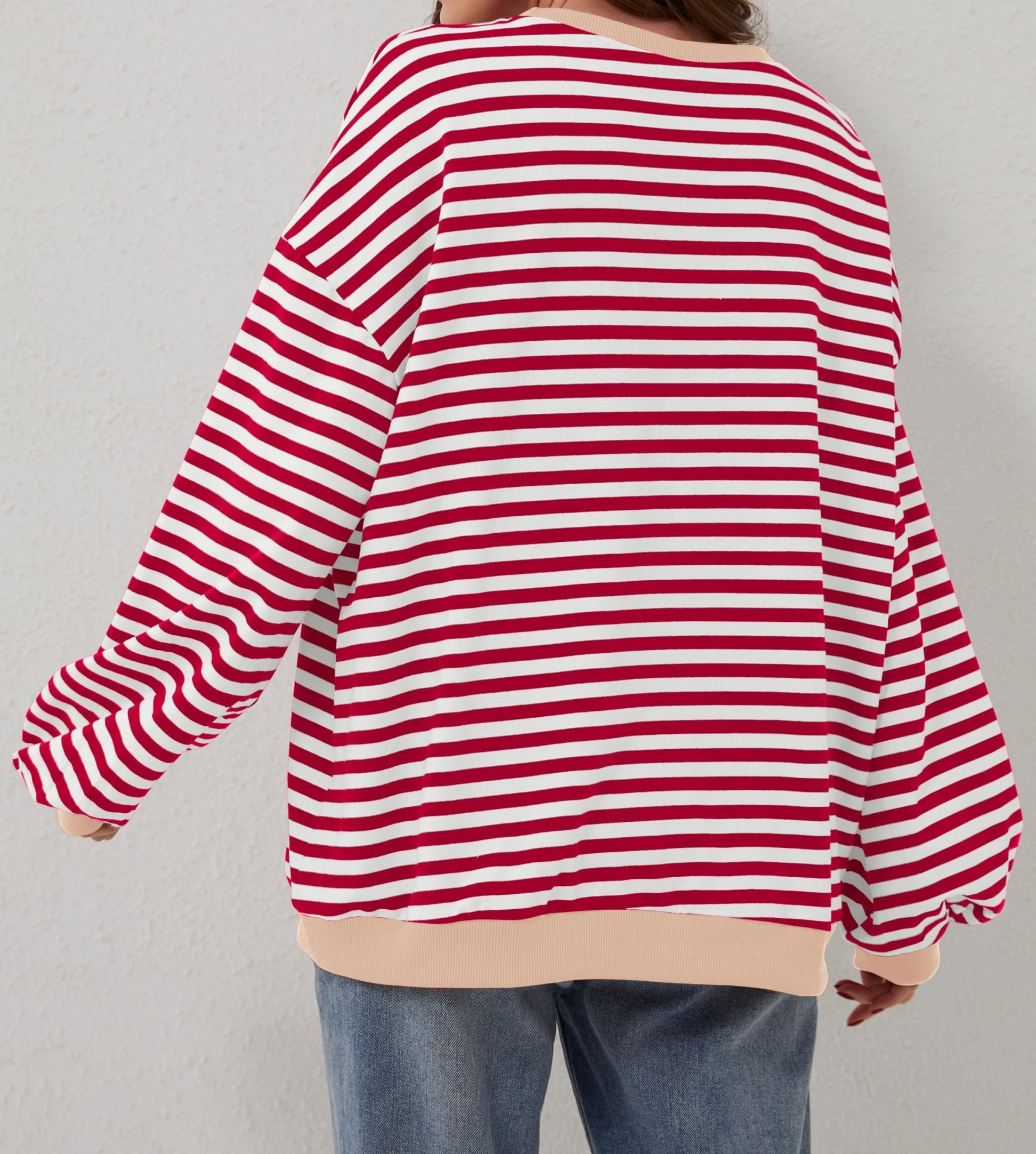 💝💝STRIPED COLOR BLOCK OVERSIZED SWEATSHIRT (BUY 2 FREE SHIPPING)