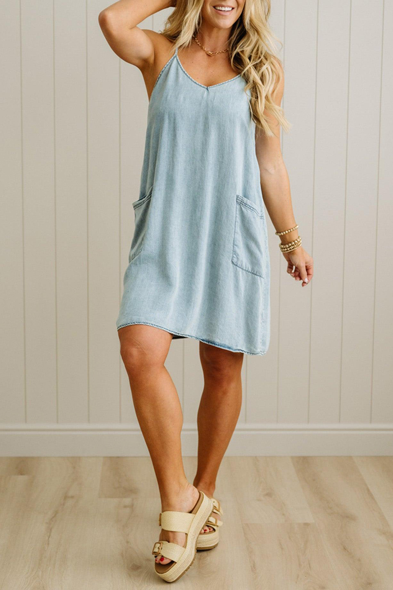 Spaghetti Strap Washed Mini Skirt(BUY 2 FREE SHIPPING)