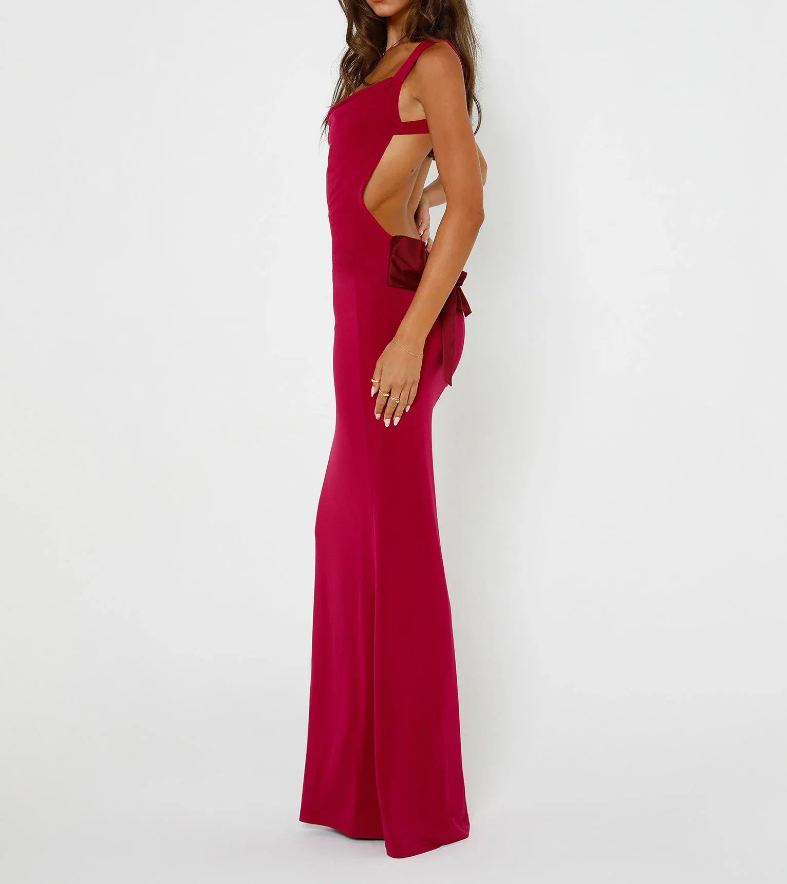 🔥🔥🔥🔥Satin bow maxi dress