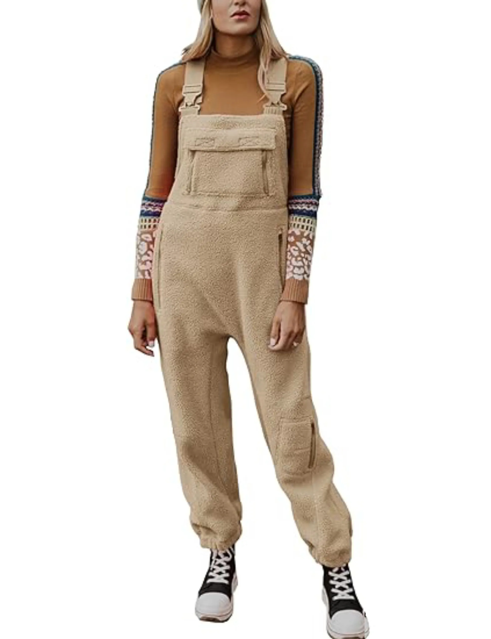 ✨✨✨2023 WINTER SALE WOMEN'S FLEECE WARM OVERALLS LOOSE CASUAL JUMPSUITS (BUY 2 FREE SHIPPING)