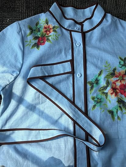 Women's Floral Print Belted Mini Shirt Dress