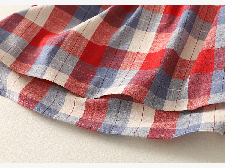 Plaid Cozy Round Neck Drawstring Sleeveless Shirt