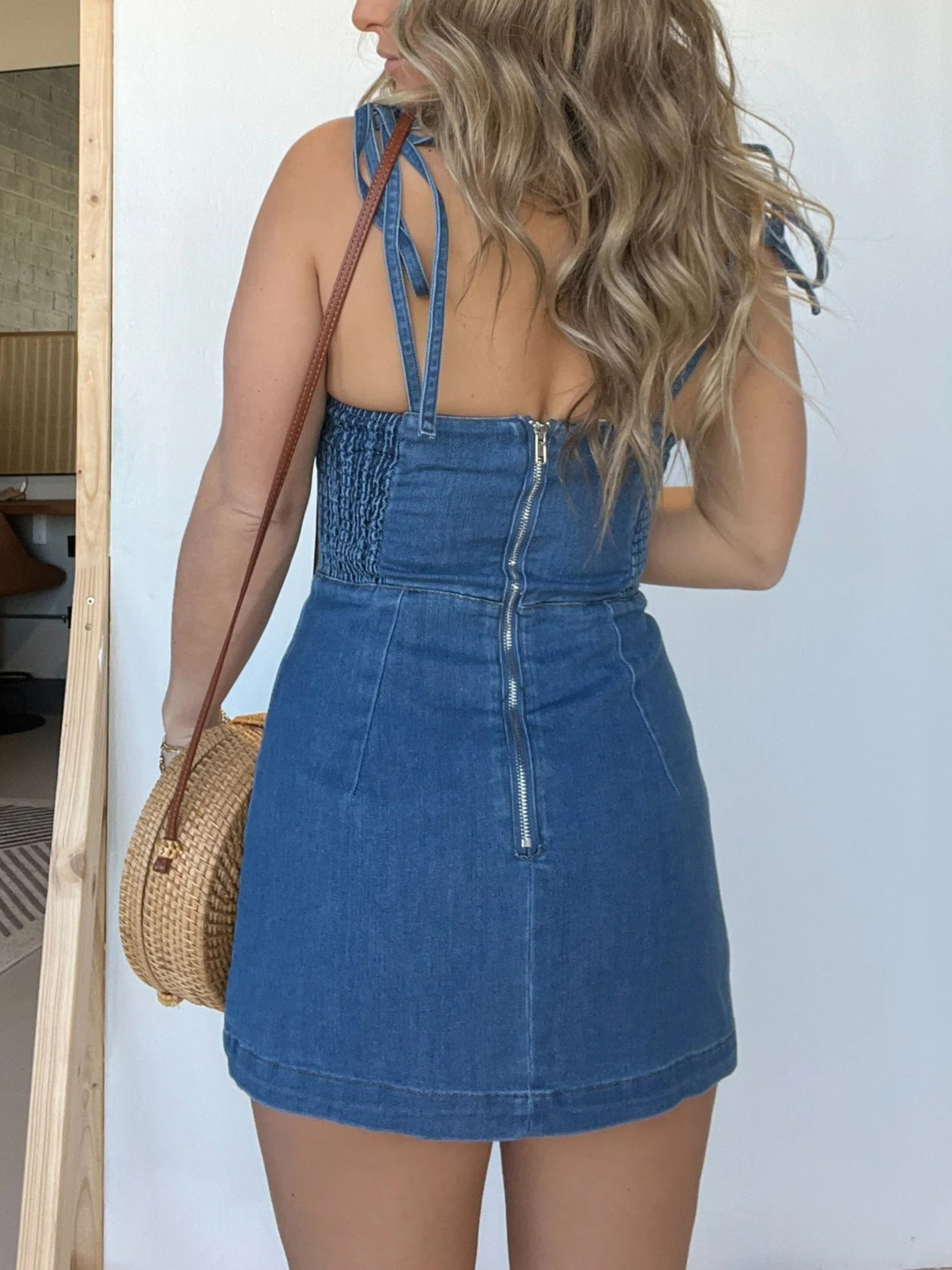 ✨STRAPPY DENIM ZIPPER DRESS (BUY 2 FREE SHIPPING)