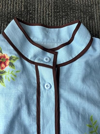 Women's Floral Print Belted Mini Shirt Dress