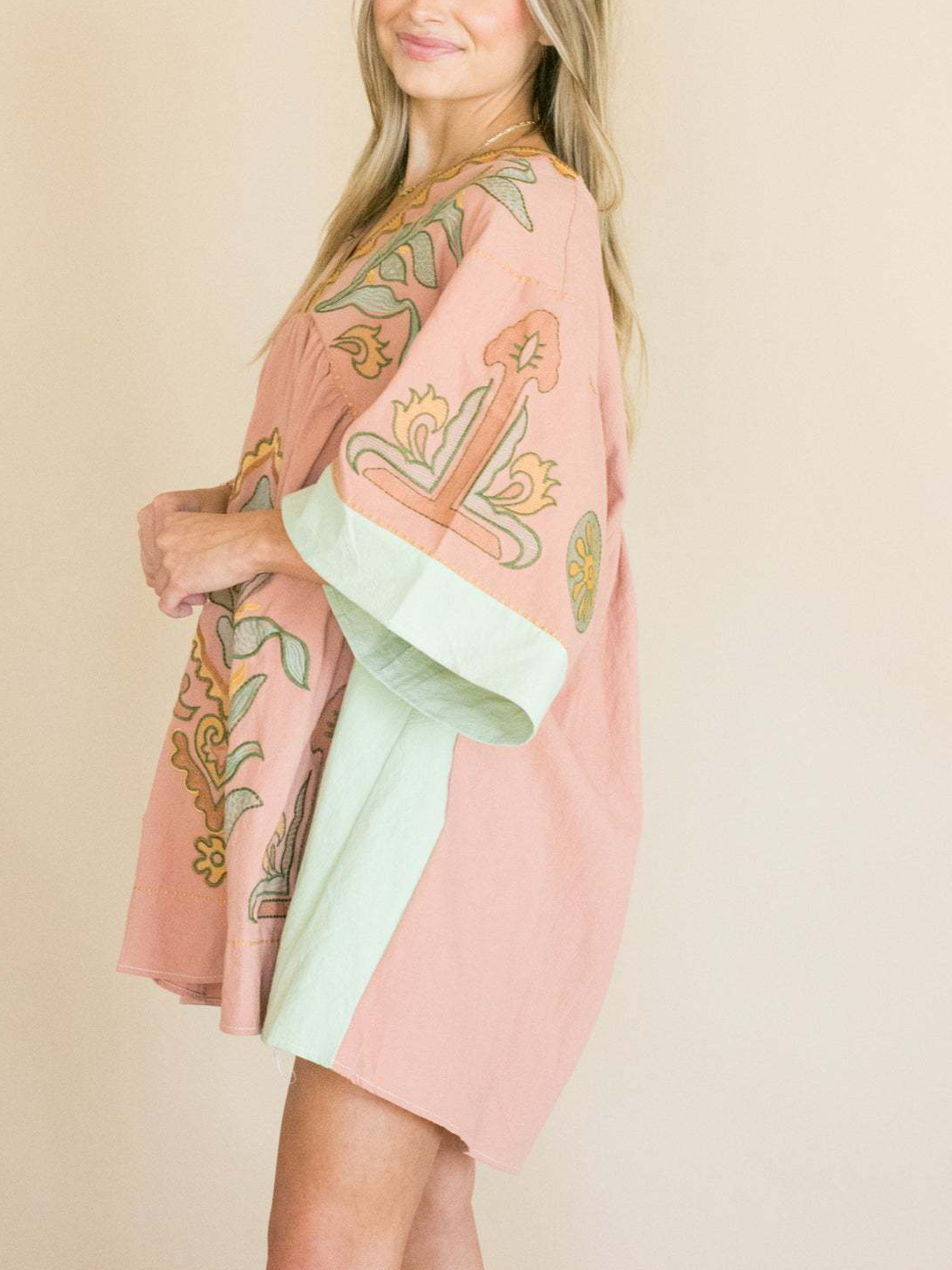 Women's Boho Embroidered V-Neck Mini Dress(BUY 2 FREE SHIPPING)