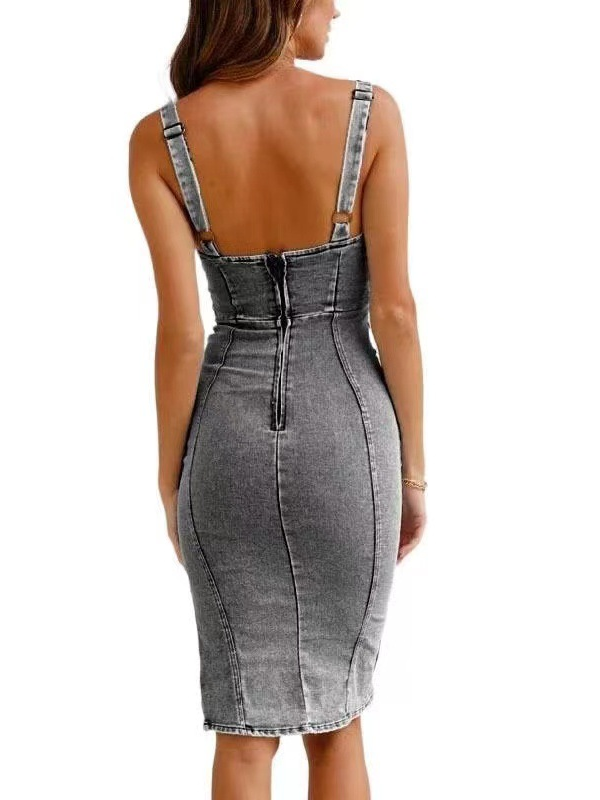 Women's Denim Sleeveless Bodycon Midi Dress（BUY 2 FREE SHIPPING）