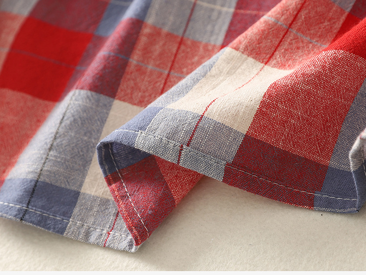 Plaid Cozy Round Neck Drawstring Sleeveless Shirt