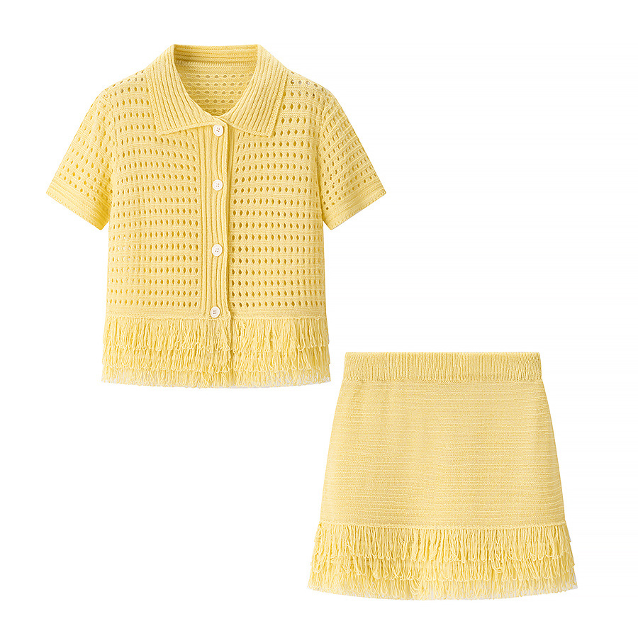Women's Crochet Knit Fringe Two-Piece Set(BUY 2 FREE SHIPPING)