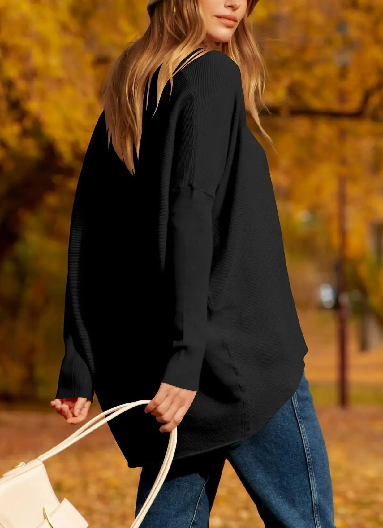 2025 New Women's Bat Sleeve Knitted Pullover(Buy 2 Free Shipping)