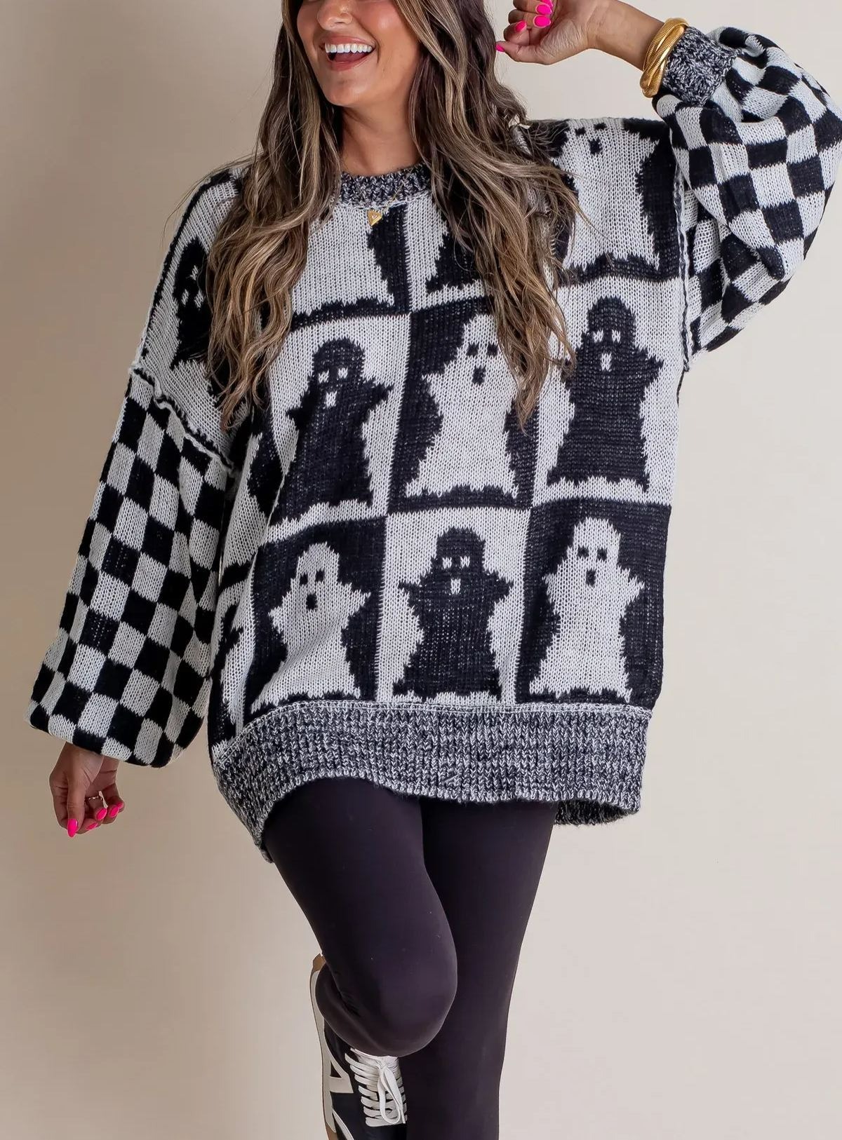 Hot Sale-Halloween Checkered Sweater-SPOOKY SEASON (Buy 2 Free Shipping)