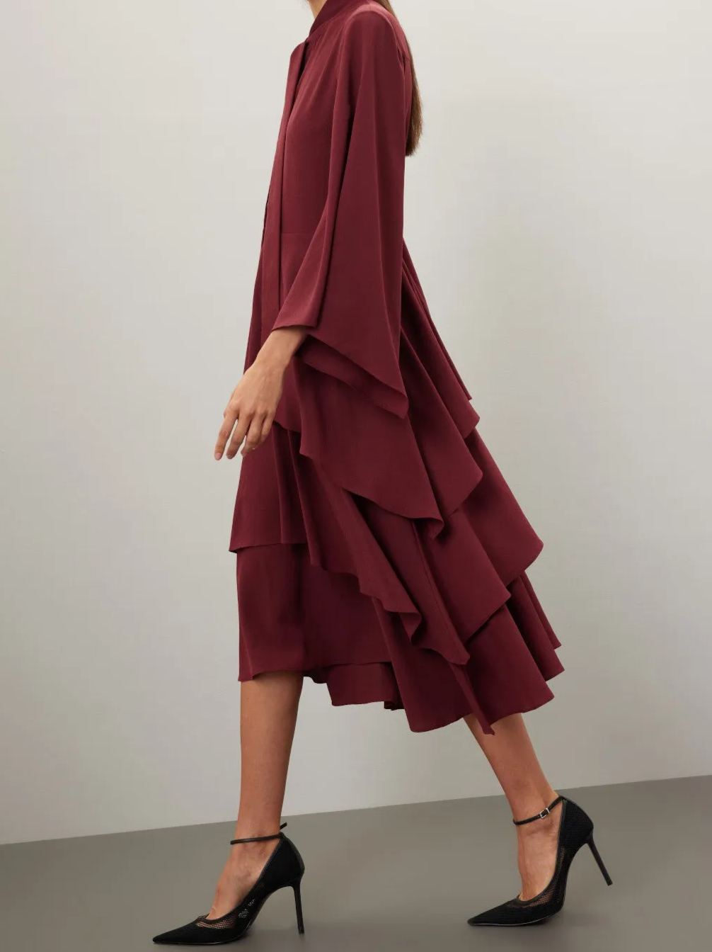 Ruffle Grace Midi Dress（Buy 2 Free Shipping）
