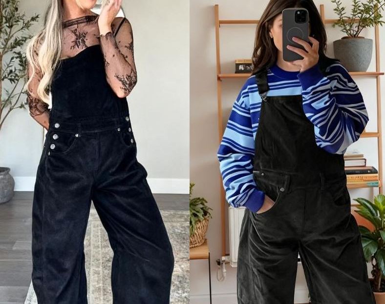 Women's wide-leg corduroy overalls, adjustable jumpsuit with pockets(BUY 2 FREE SHIPPING)