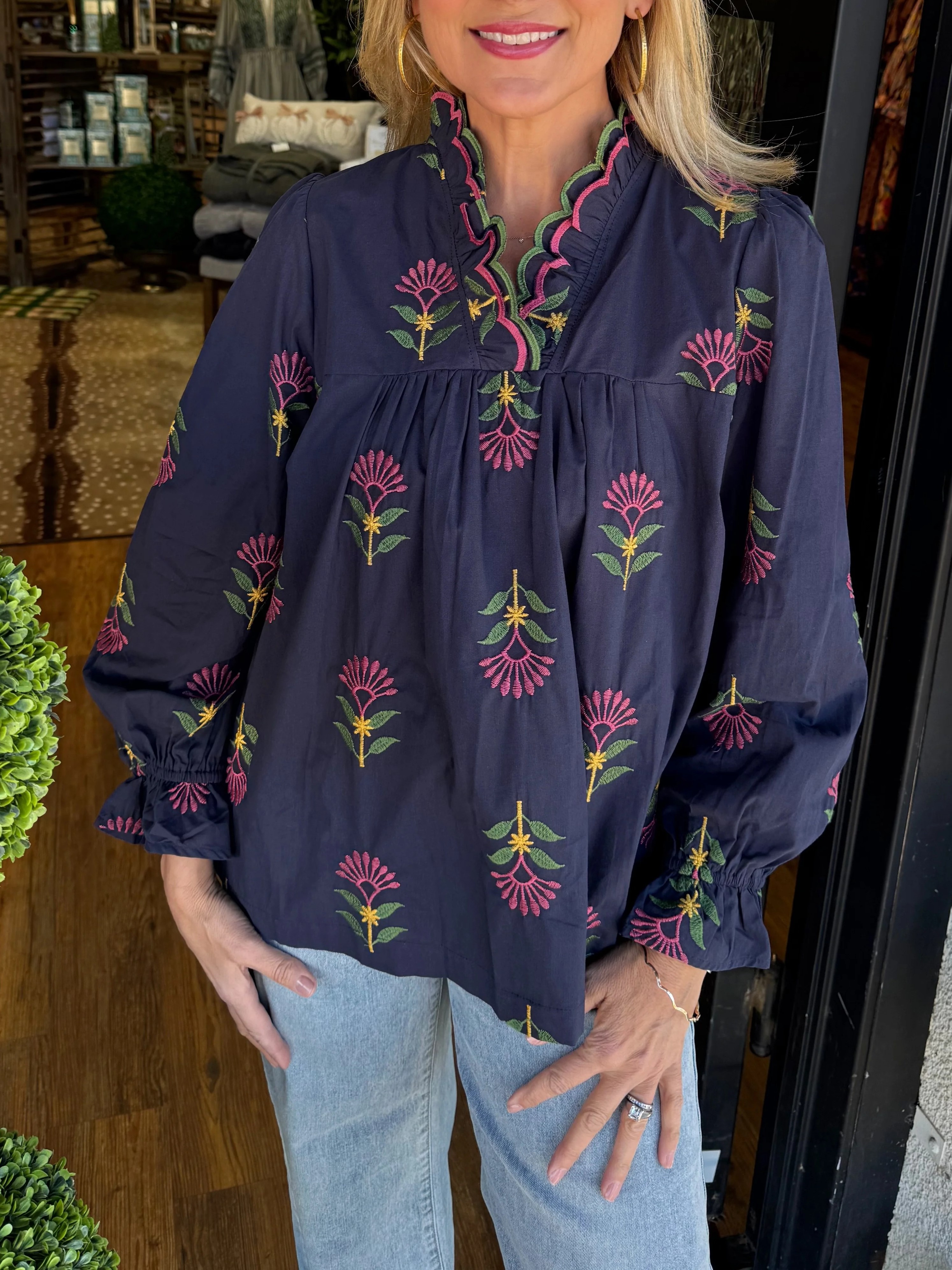 Women's Boho Ruffle-Neck Blouse (Buy 2 Free Shipping)