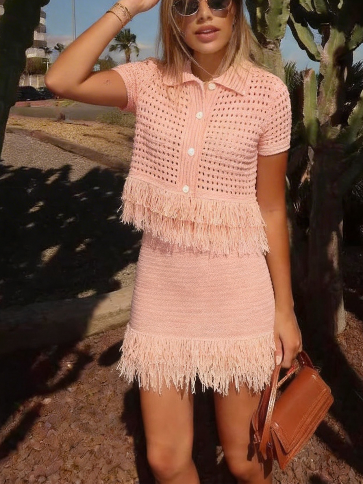 Women's Crochet Knit Fringe Two-Piece Set(BUY 2 FREE SHIPPING)