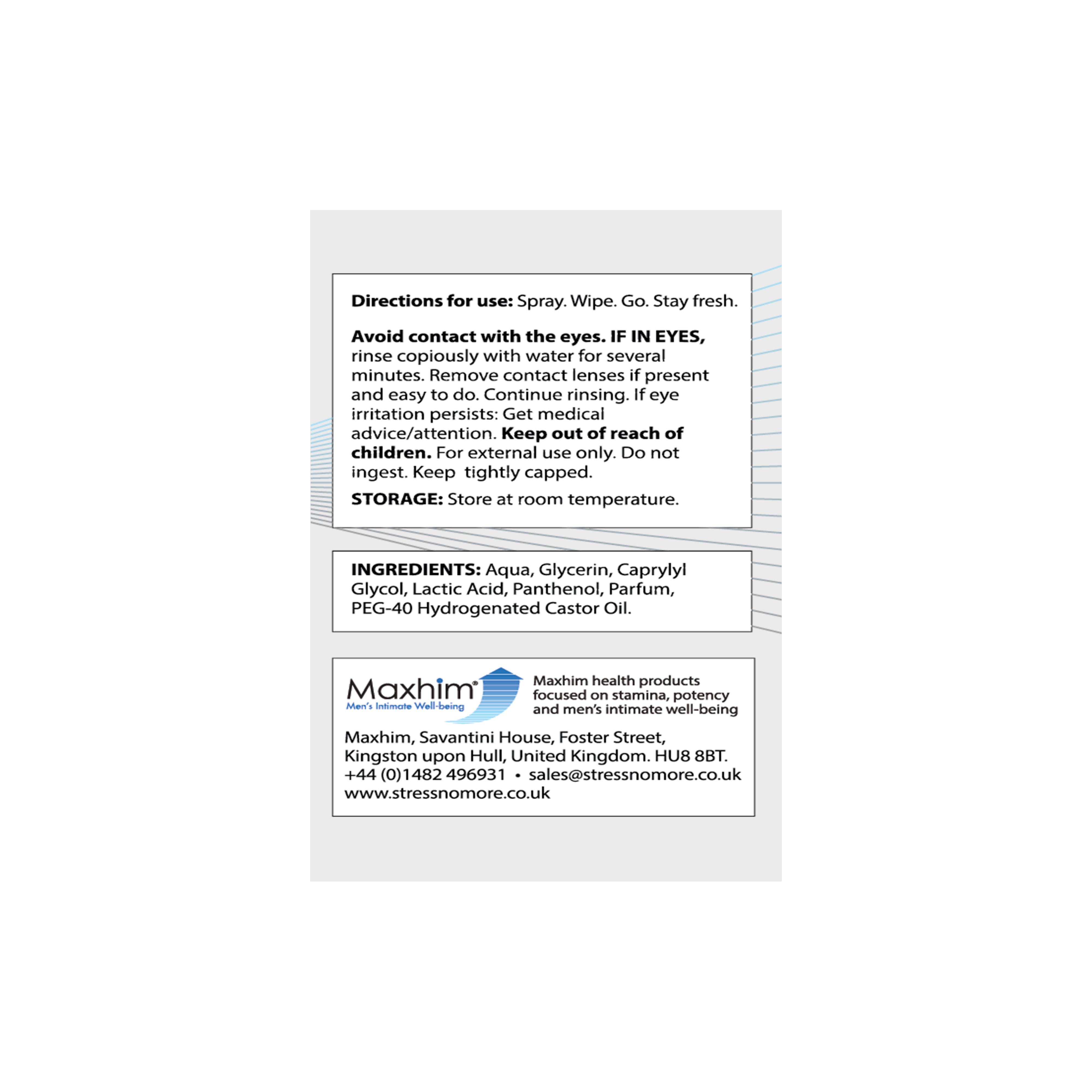 Maxhim Men's Intimate Clean & Refresh Spray