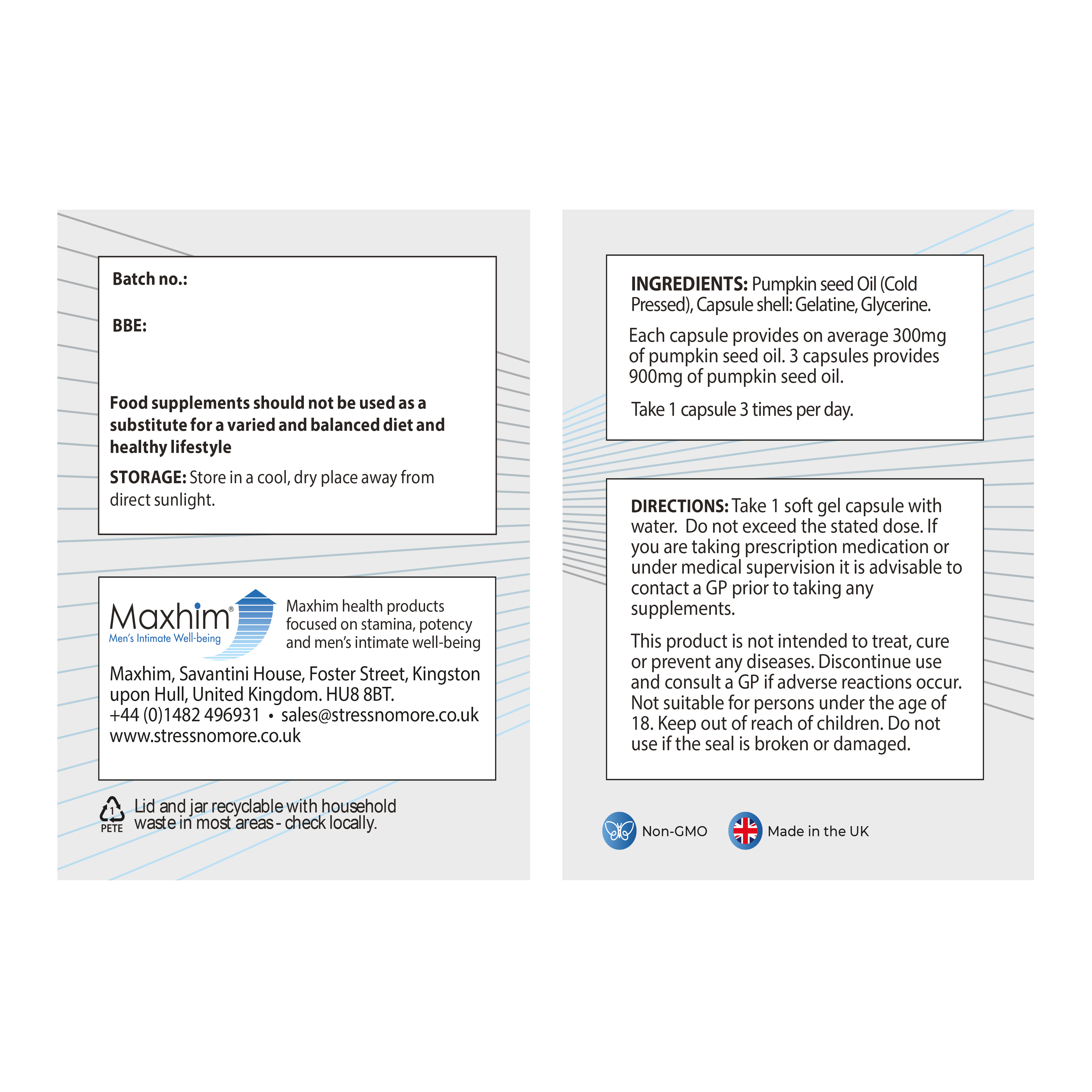 Maxhim Prostate Enlargement Relief Supplement