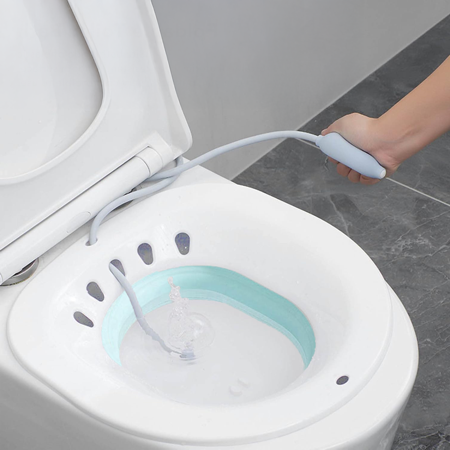 Osalis Foldable Sitz Bath and Toilet Bidet