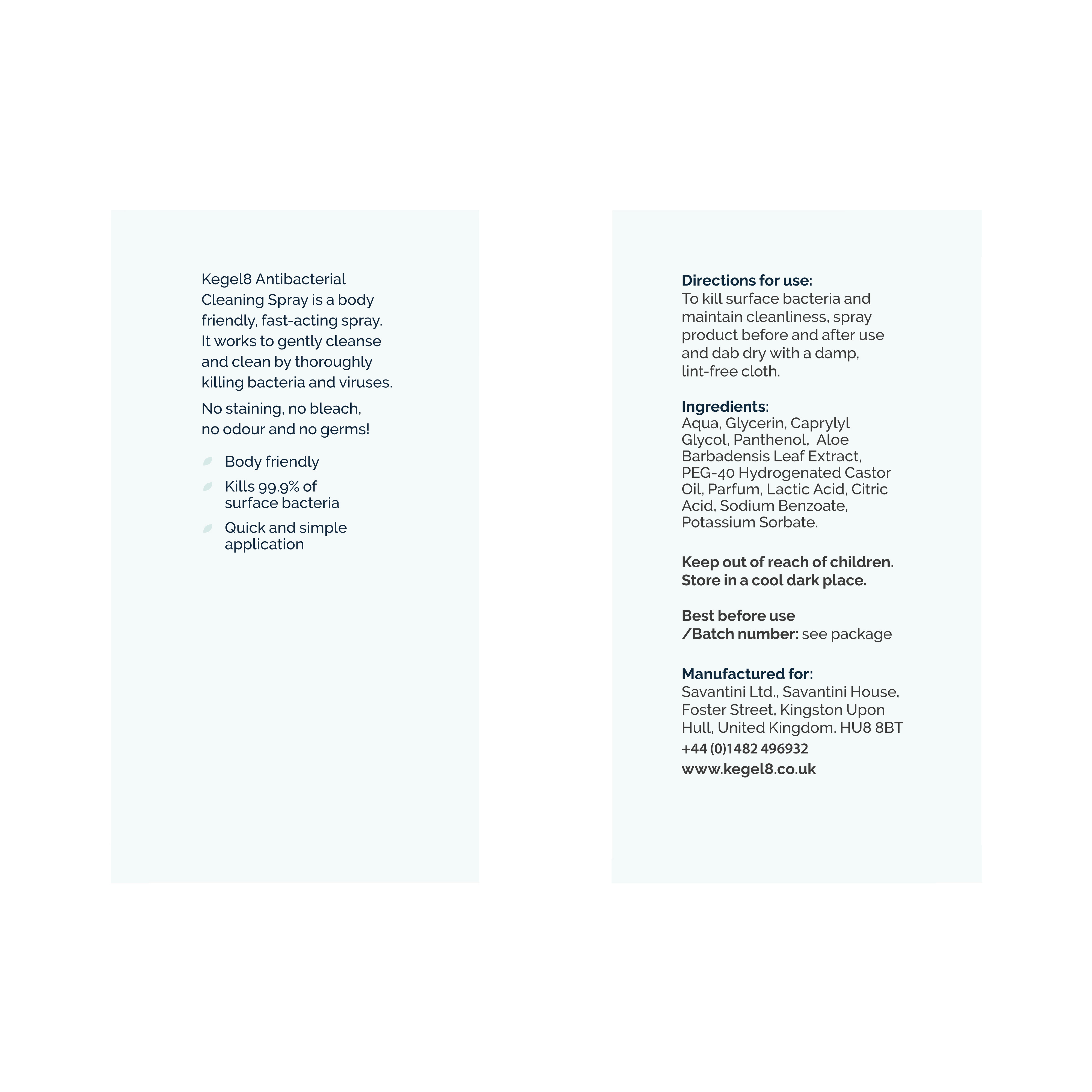 Kegel8 Antibacterial Cleaning Spray