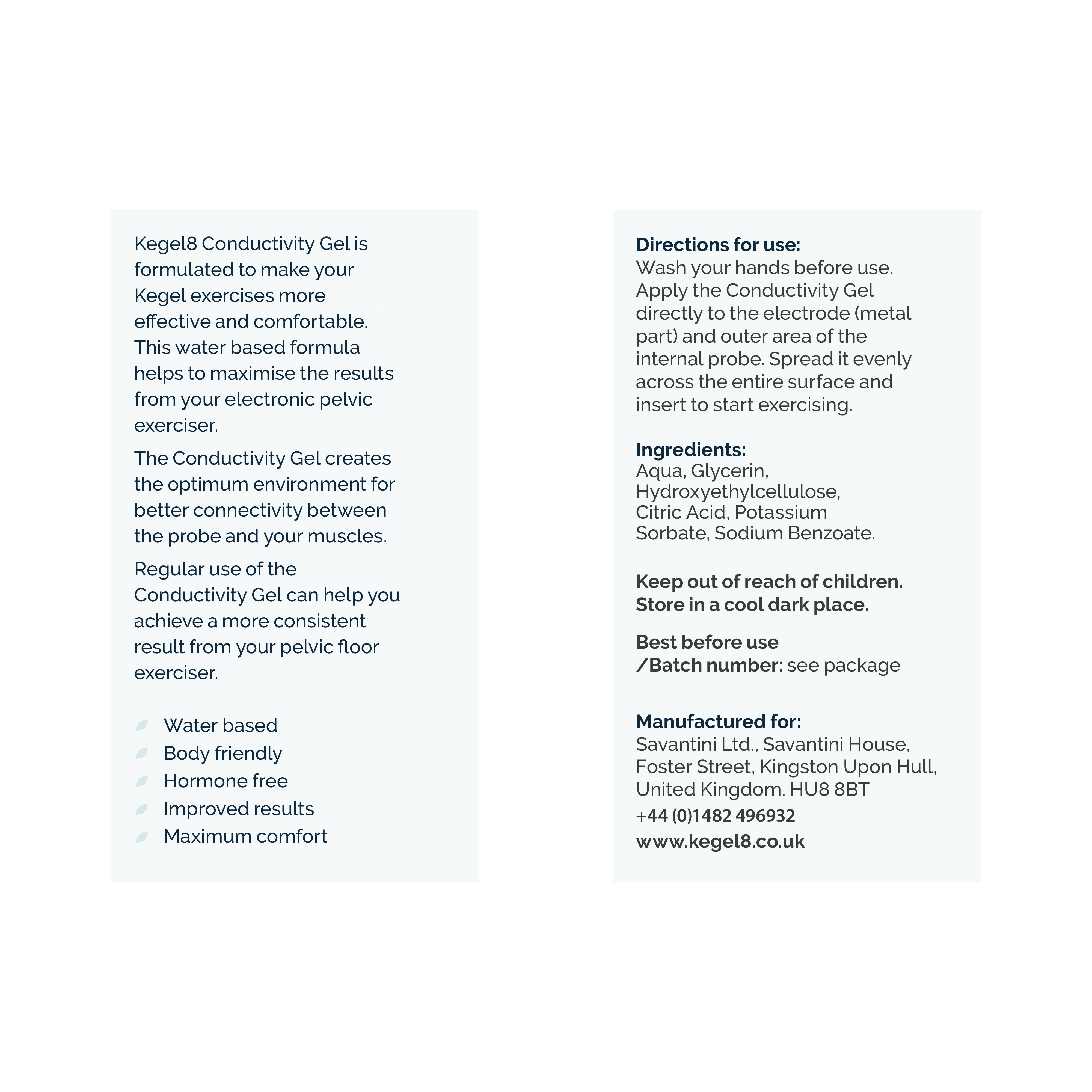 Kegel8 Pelvic Toner Conductivity Gel & Care Pack
