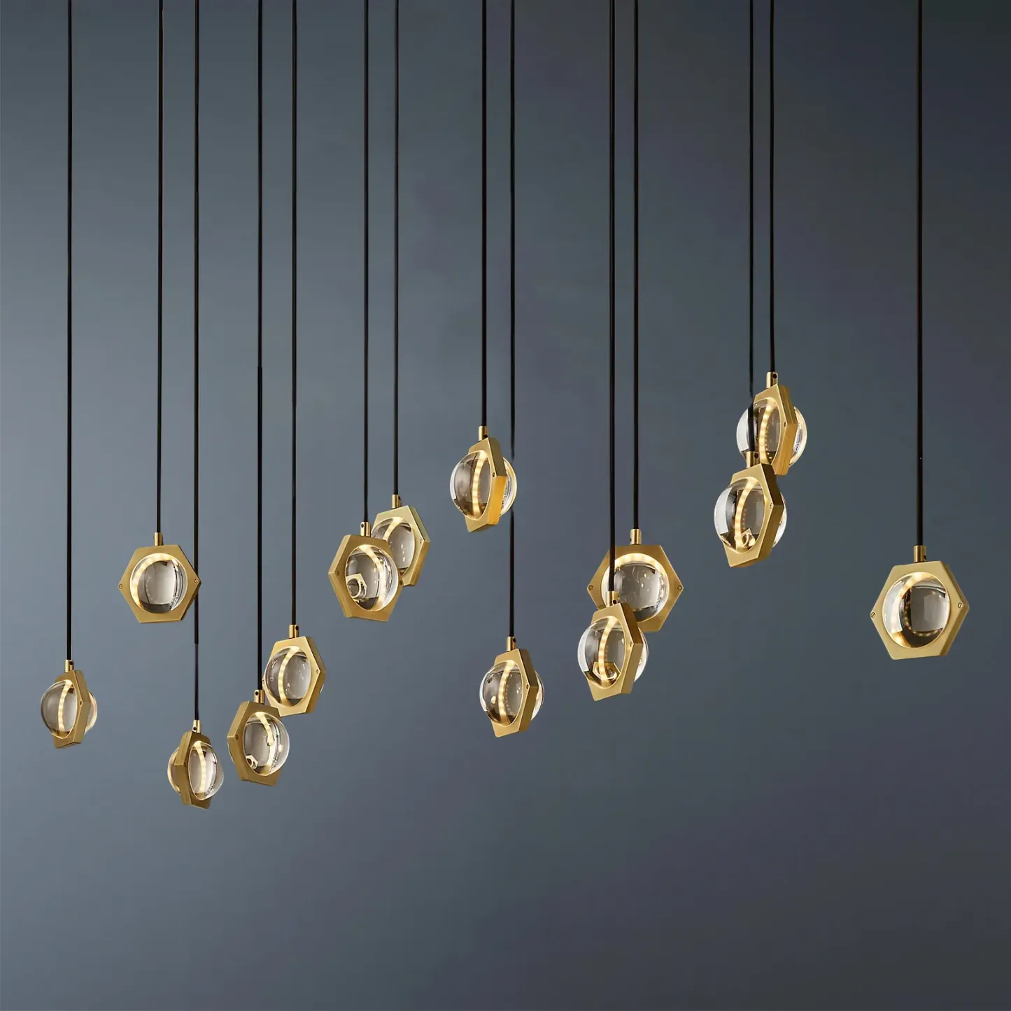 Eclatant Vintage Rectangular Linear Chandelier 72"