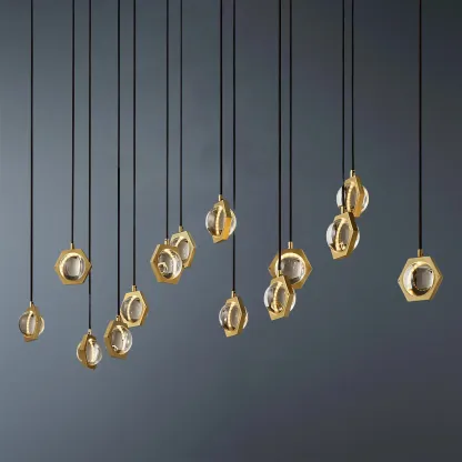 Eclatant Vintage Rectangular Linear Chandelier 72"