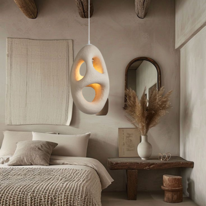 Japanese Wabi-Sabi Style Creative Retro Resin Sculpture Light