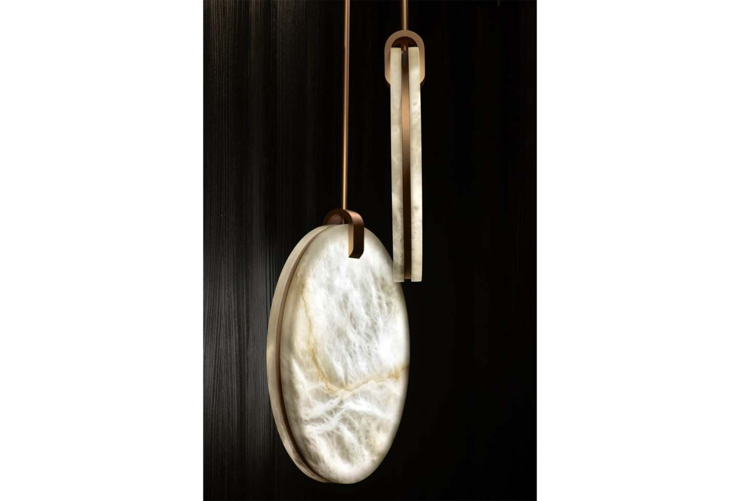 Alabaster Soho Disc Pendant Light For Hallway