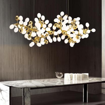 Modern Grape Branch Linear Chandelier