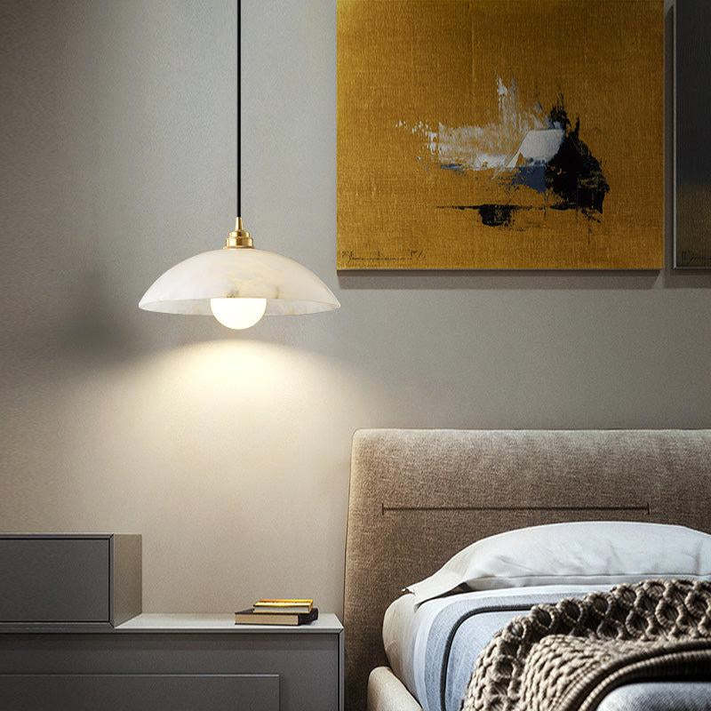 Modern Joni Alabaster Dome Pendant Light For Living Room
