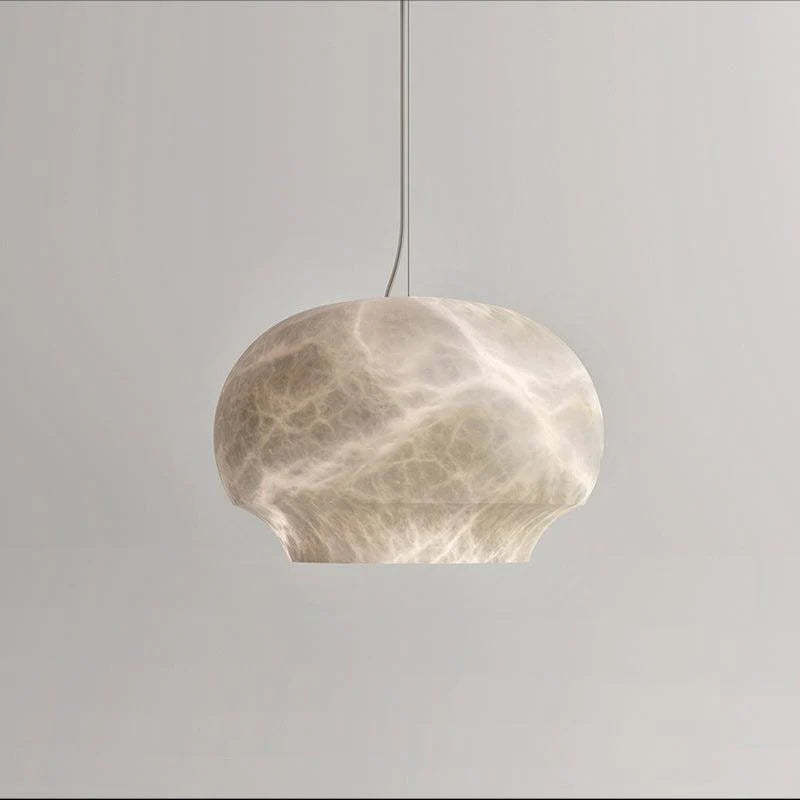 Modern Celina Alabaster Dome Pendant Lighting
